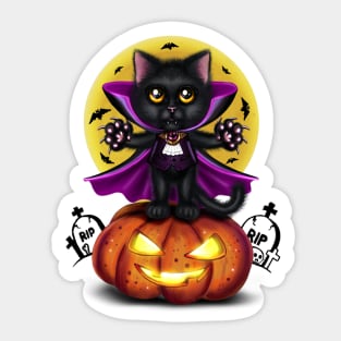 Dracula the cat Sticker